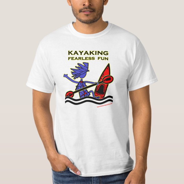 Kayaking oförskräckt roligt tee shirt (Framsida)