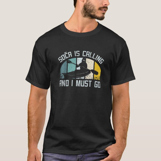 Kayaking on soca slovenia Premium T Shirt (Framsida)