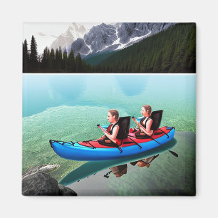 Kayaking on Turquise Vatten Magnet