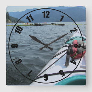 Kayaking på hav fyrkantig klocka