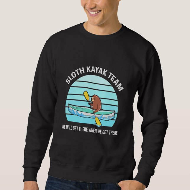 Kayaking Quote for a River Kayaker Lång Ärmad Tröja (Framsida)