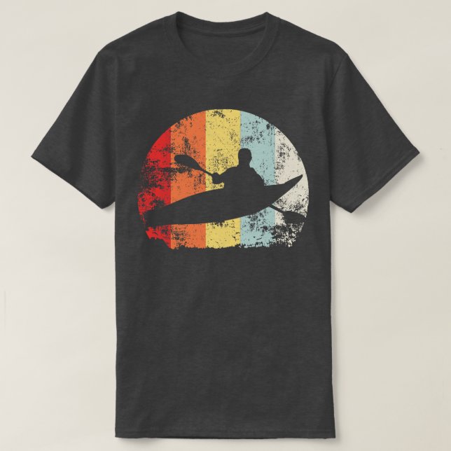 Kayaking Retro 1 T Shirt (Design framsida)