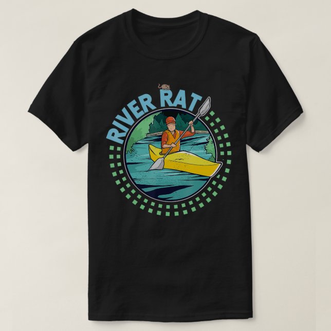 Kayaking River Råtta T Shirt (Design framsida)