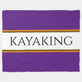 KAYAKING Roligt Lila Vit Orange Tävla Rand Fleecefilt