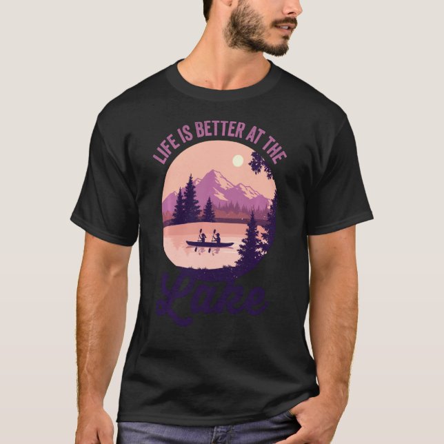 Kayaking Shirt Summer Vacation Life är bättre vid  T (Framsida)