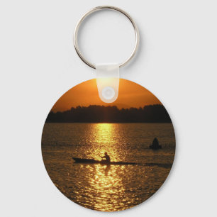 Kayaking solnedgång nyckelring