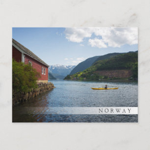 Kayaking the Hardangerfjord in Norge Vykort