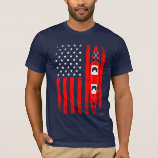 Kayaking US Flagga T Shirt