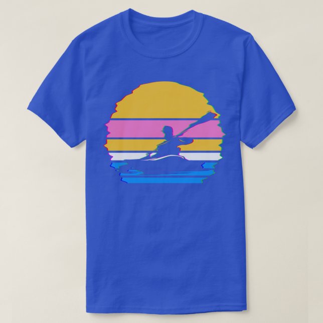 Kayaking Vaporwave Silhouette Canoeing Kayak Canoe T Shirt (Design framsida)