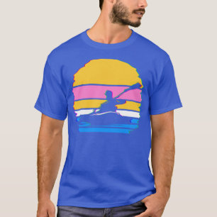 Kayaking Vaporwave Silhouette Canoeing Kayak Canoe T Shirt