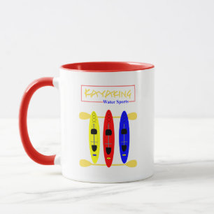 Kayaking vatten sport - themed grafiskt mugg