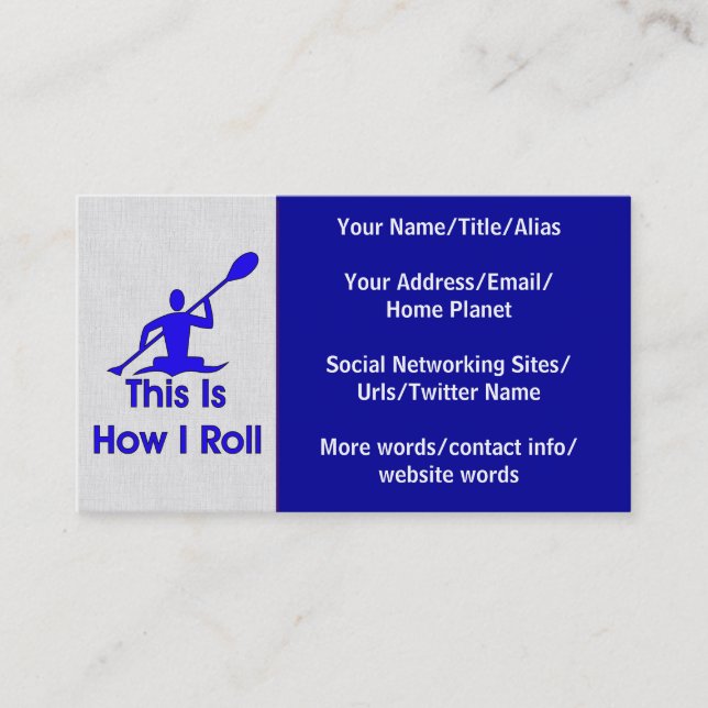 Kayaking Visitkort (Framsida)