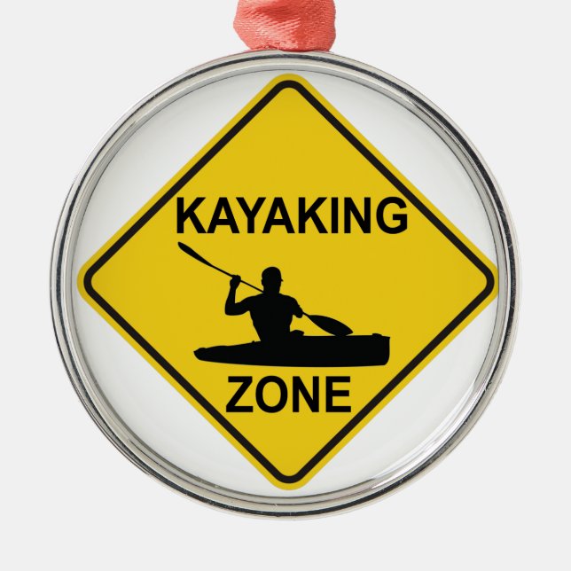 Kayaking Zon Julgransprydnad Metall (Framsidan)
