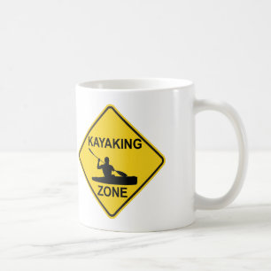 Kayaking Zon Road Sign Kaffemugg