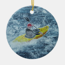 Kayakornament Julgransprydnad Keramik