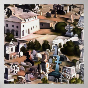 Kayakoy Fethiye förtjänar egen geometrisk konst Poster