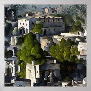 Kayakoy Fethiye Ghost Village Abstrakt Art Poster