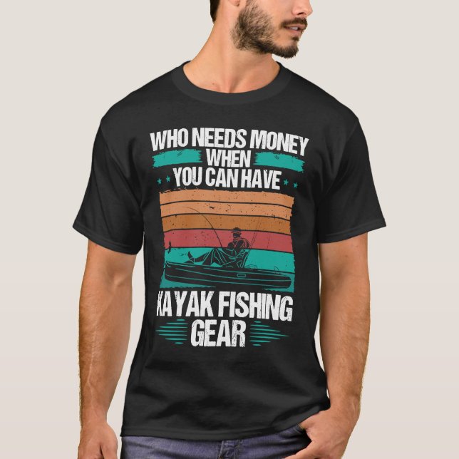 Kayaks fiskeredskap Kayaking Essentials för Kayakf T Shirt (Framsida)