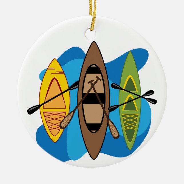 Kayaks Julgransprydnad Keramik (Framsidan)