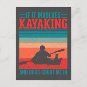 Kayaks och Hundar räknar mig in Vykort