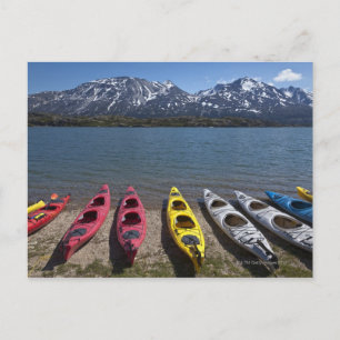 Kayaks på Bernard Sjö i Alaska Vykort