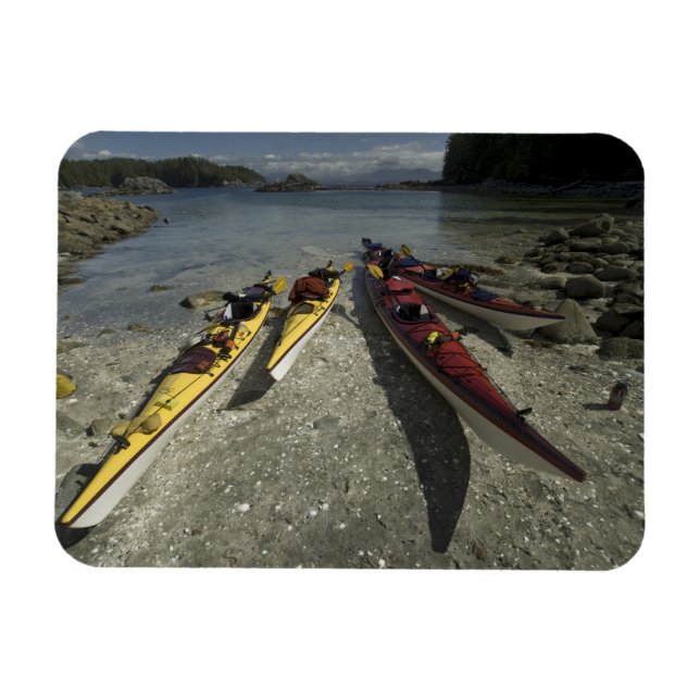 Kayaks på Dicebox Island, Broken Island Group Magnet (Horisontell)