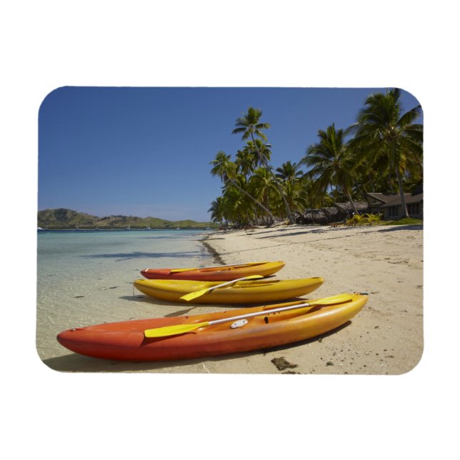 Kayaks på stranden, Plantation Island Resort Magnet (Horisontell)