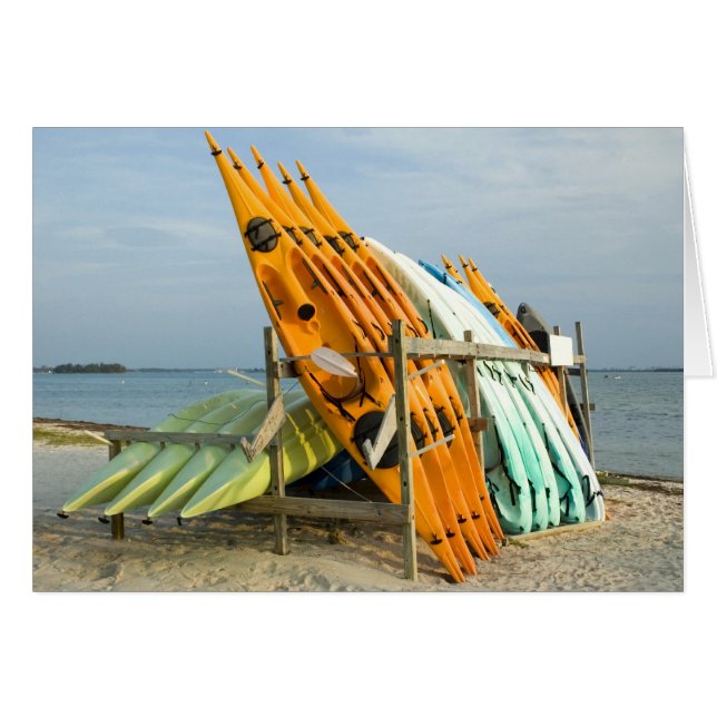 Kayaks-Redo för Paddlers-kort Hälsningskort (Framsidan Horizontal)