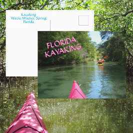 Kayakvecka Weeki Wachee Spring Florida Äventyr Vykort