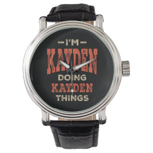 Kayden Namn Funny Personlig Birthday Kayden Armbandsur