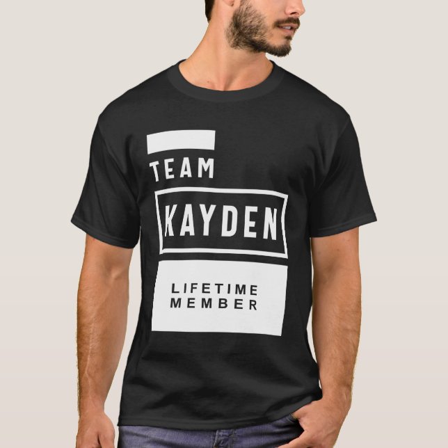 Kayden Personlig Namn Birthday Gift T Shirt (Framsida)