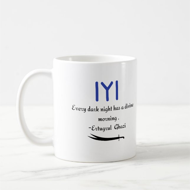 Kayi Ertugrul Ghazi Quote om hopp Kaffemugg (Vänster)
