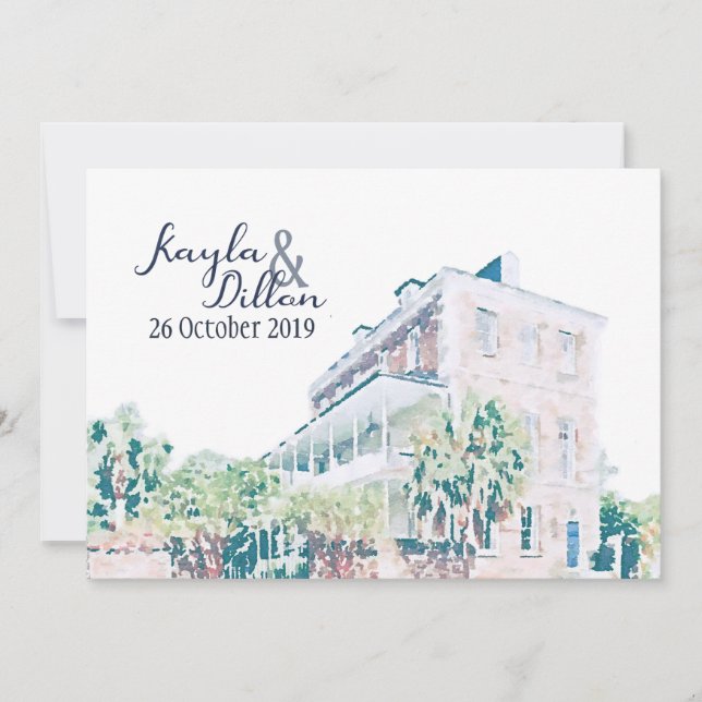 Kayla & Dillons sista Save the Date Inbjudningar (Framsida)