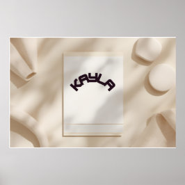 Kayla Estetisk Minimalistisk Namnskylt – Personlig Poster