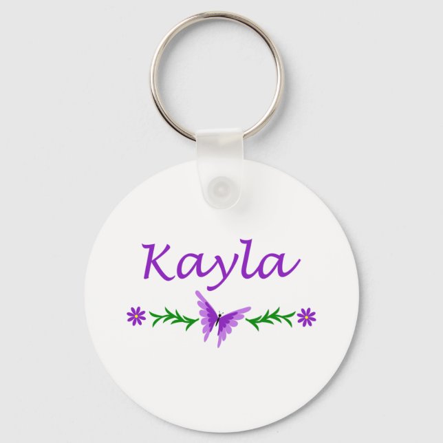 Kayla (Lila Butterfly) Nyckelring (Framsida)