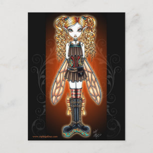 "Kayla" Steampunk Fairy Postcard Vykort