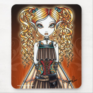 "Kayla" Steampunk felikt slut upp Mouspad Musmatta