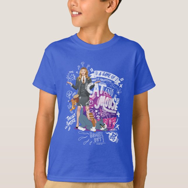 Kayla, Tom och Jerry - ett spel med katt och mus T Shirt (Framsida)