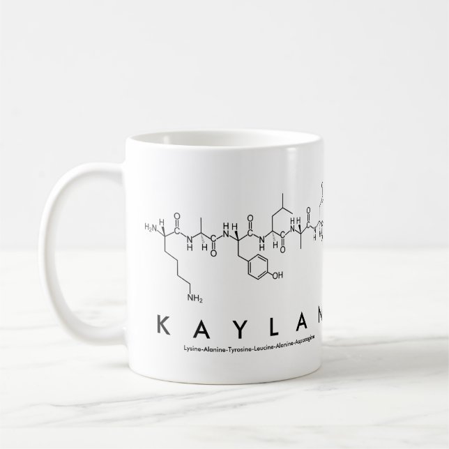 Kaylan peptide namn mugg (Vänster)