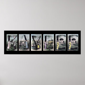 KAYLEE Alphabet Brev Namn Art Poster