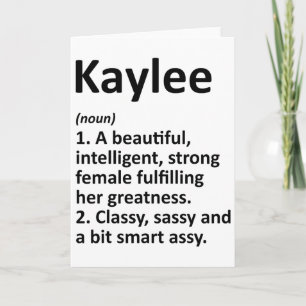 Kaylee Definition Personligt Namn Rolig Jul Kort