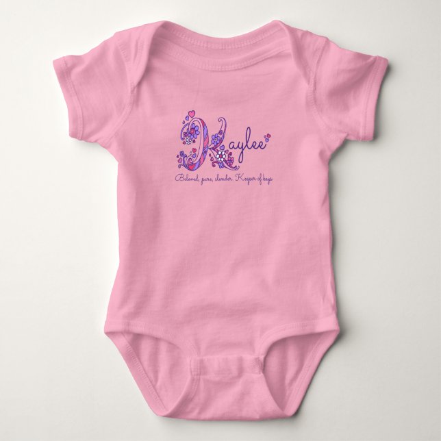 Kaylee Flickor namn & som betyder K monogramskjort Tee (Framsida)