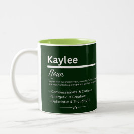 Kaylee, Girl Personalized Name Definition Mug Två-Tonad Mugg