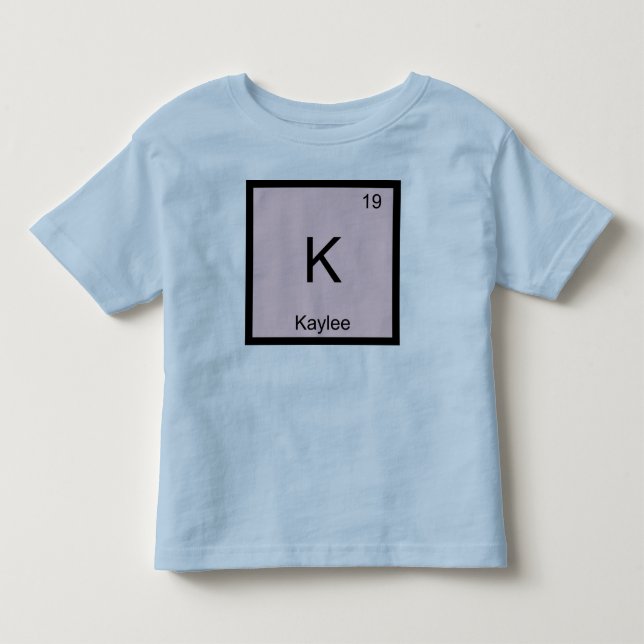 Kaylee Namn kemi Inslag Periodic Bord Tee Shirt (Framsida)