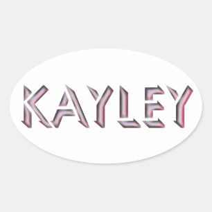 Kayley-klistermärke namn ovalt klistermärke