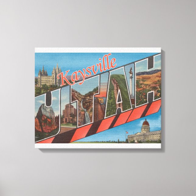 Kaysville, Utah - Stora Brev Scenes Canvastryck (Framsida)