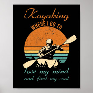 Kayting där jag går miste om mitt sinne Retro Kaya Poster