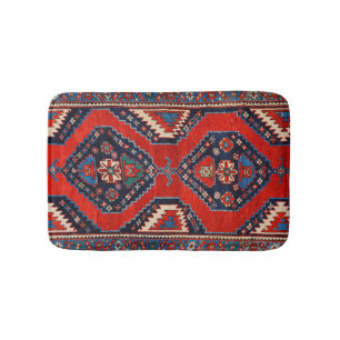 Kazak Shape Mörk Red Blue Badrumsmatta