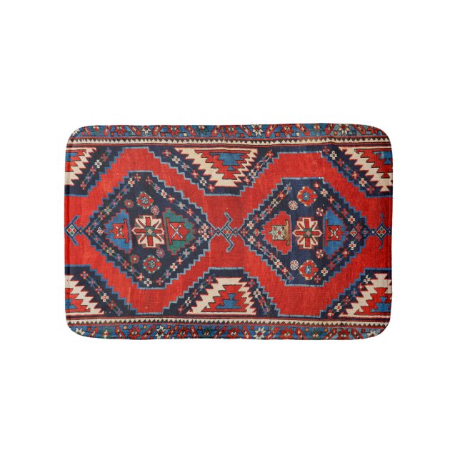 Kazak Shape Mörk Red Blue  Badrumsmatta (Framsidan)