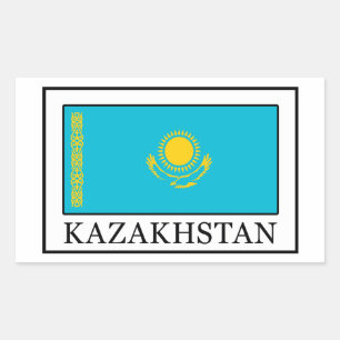 Kazakstan-dekal Rektangulärt Klistermärke